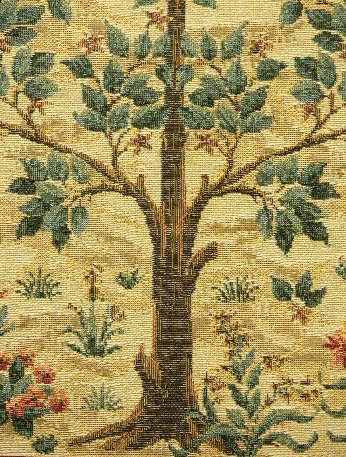 NEW 18.5" 47CM TREE OF LIFE BEIGE WILLIAM MORRIS DESIGN TAPESTRY CUSHION COVER