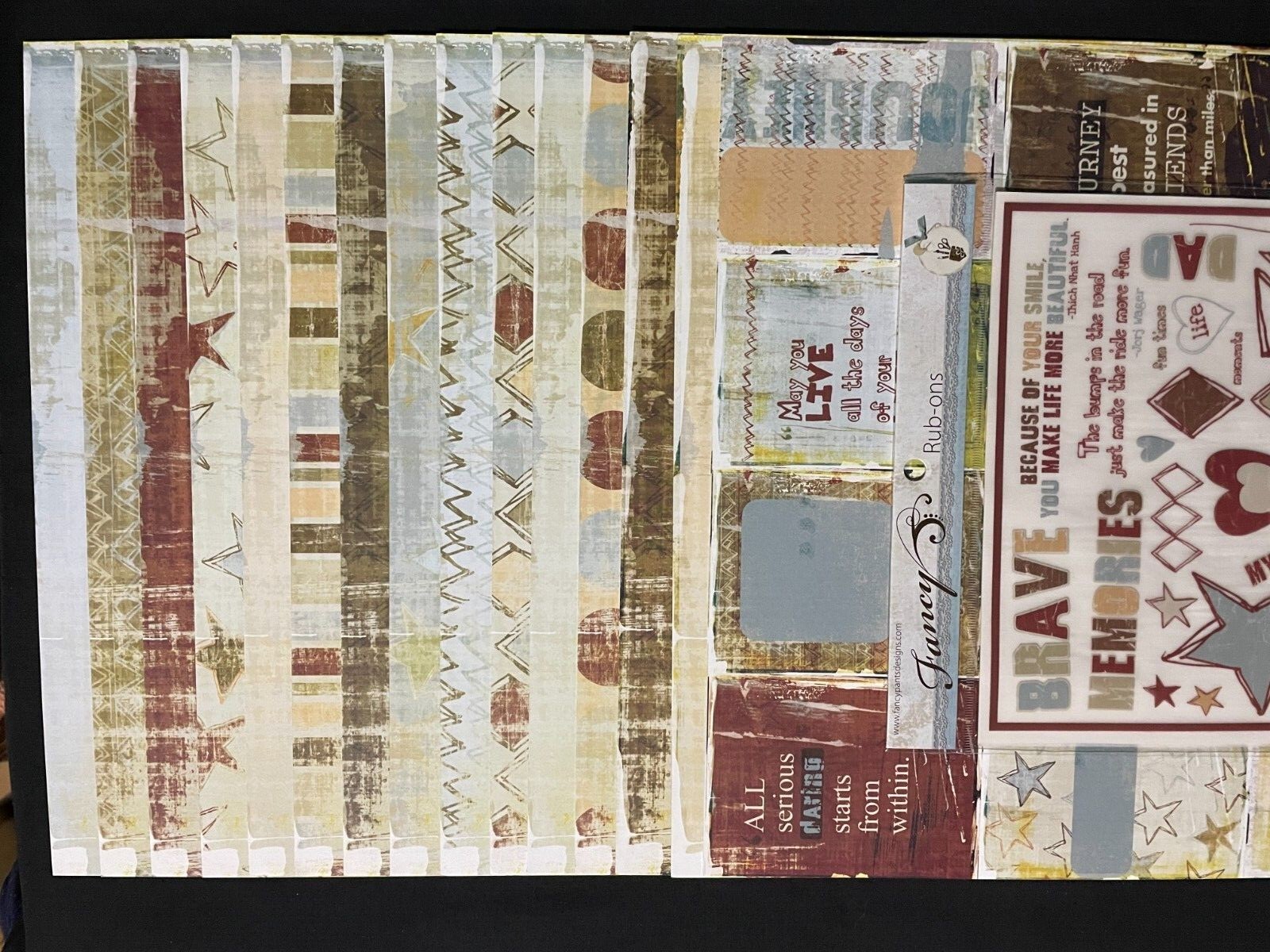 FANCY PANTS "PAPA" 12X12 DS HEAVY PAPER AND RUB-ONS