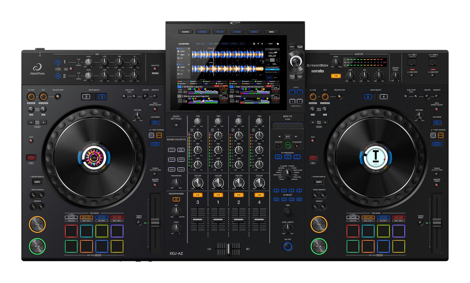 XDJ-AZ All-in-One DJ System  w/ Built-in Wi-Fi +  4-deck Playback and SonicLink