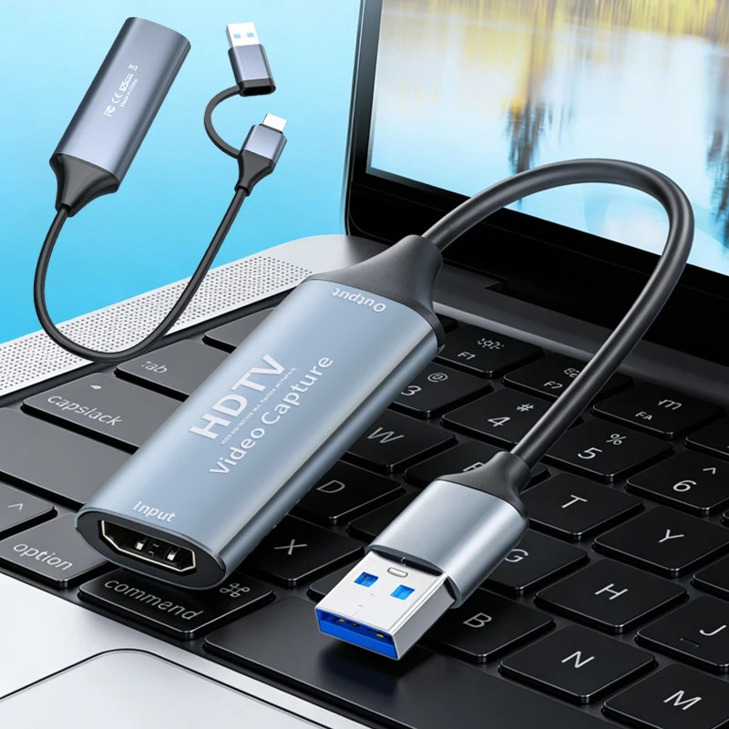 USB 3.0 HDMI Video Capture Card Type C Game Grabber for Live Streaming Recording