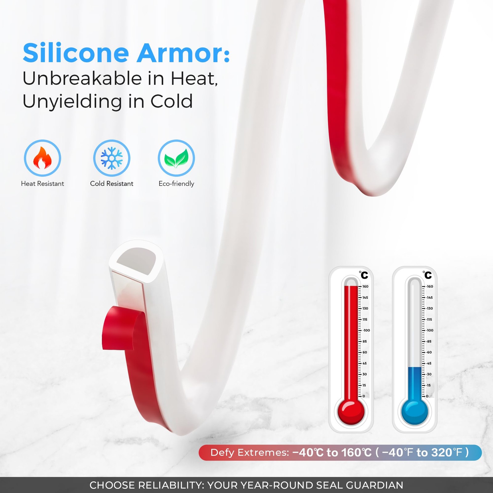 Silicone D-Shaped Weather Stripping Door Seal 23ft Self Adhesive Insulation Stri