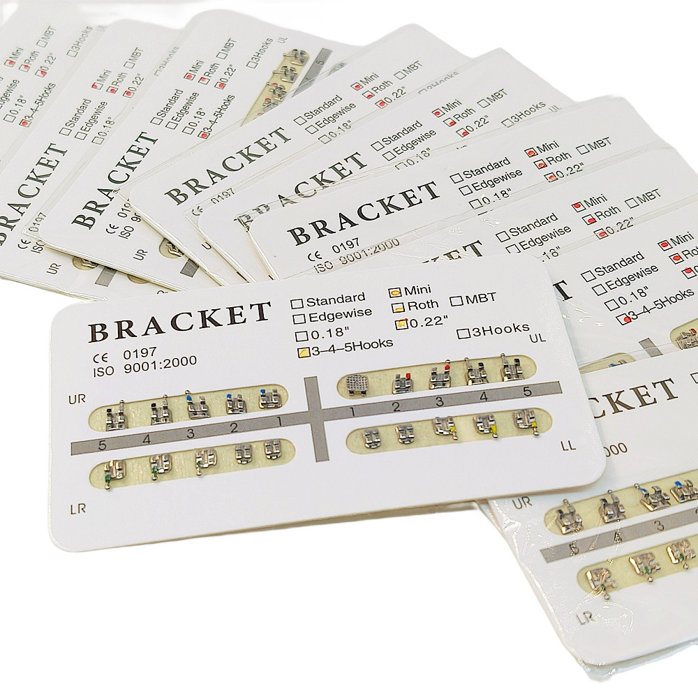 20Pcs Dental One Piece Brackets Mini/Standard Roth/MBT/Edgewise 018/022 Hooks