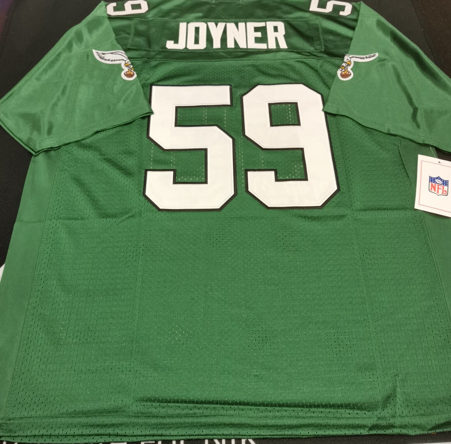 VINTAGE Seth Joyner #59 Eagles Sewn Stitched Green Jersey.