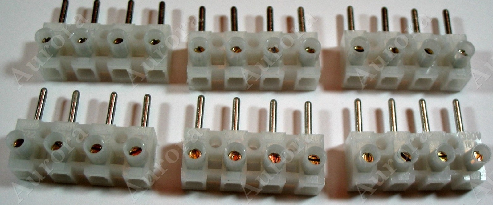 (6) 4 Pin 10mm - Screw Terminal Block - WECO 322 - Speaker Connectors