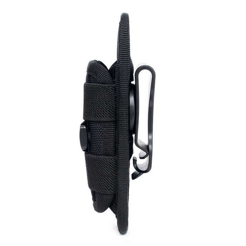360 Rotatable Flashlight Bag 2 Pack Tactical Belt Mount Flashlight Carry Pouch