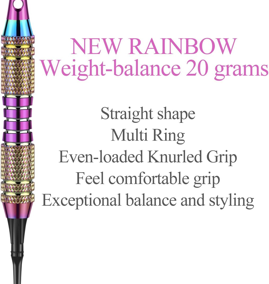 Soft Tip Darts Set 18/20 Grams - Professional Darts Plastic Tip with Brass Barre