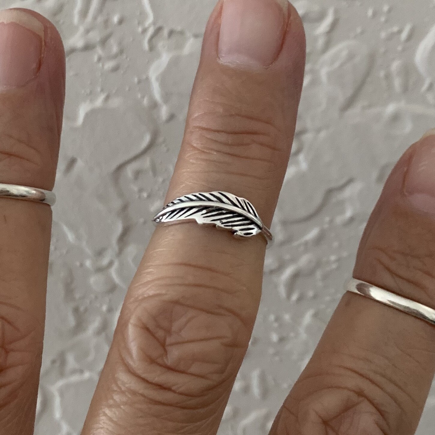 Sterling Silver Angels Wing Toe Ring, Silver Ring, Feather Ring, Religious Ring