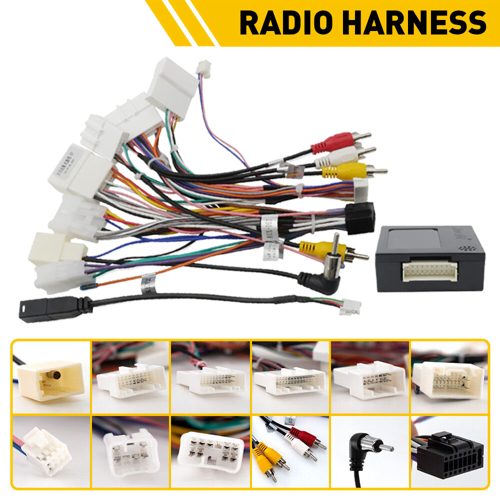 For Toyota Aftermarket Radio Stereo Car Wire Harness Cable Adapter w/ Canbus BOX