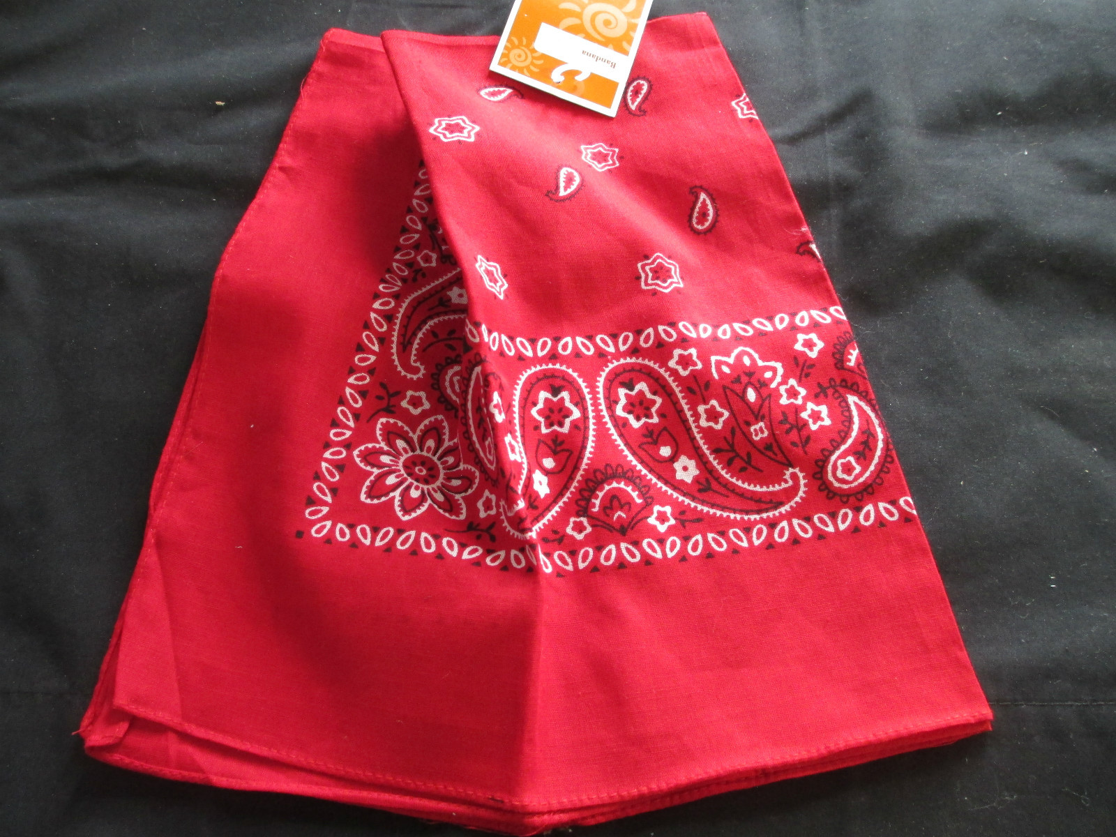 22" x 22" West Loop Red Bandana 100% Cotton, New w/Tags