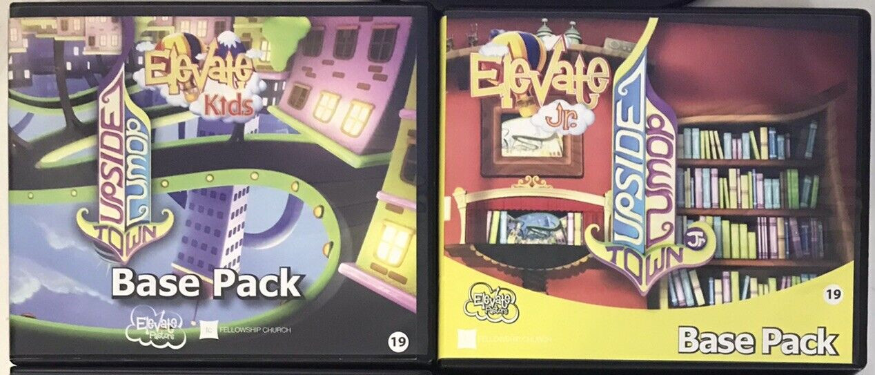 Elevate Kids Church Curriculum (Age 3-12) Upside Down Town Kids & Jr Base Pack