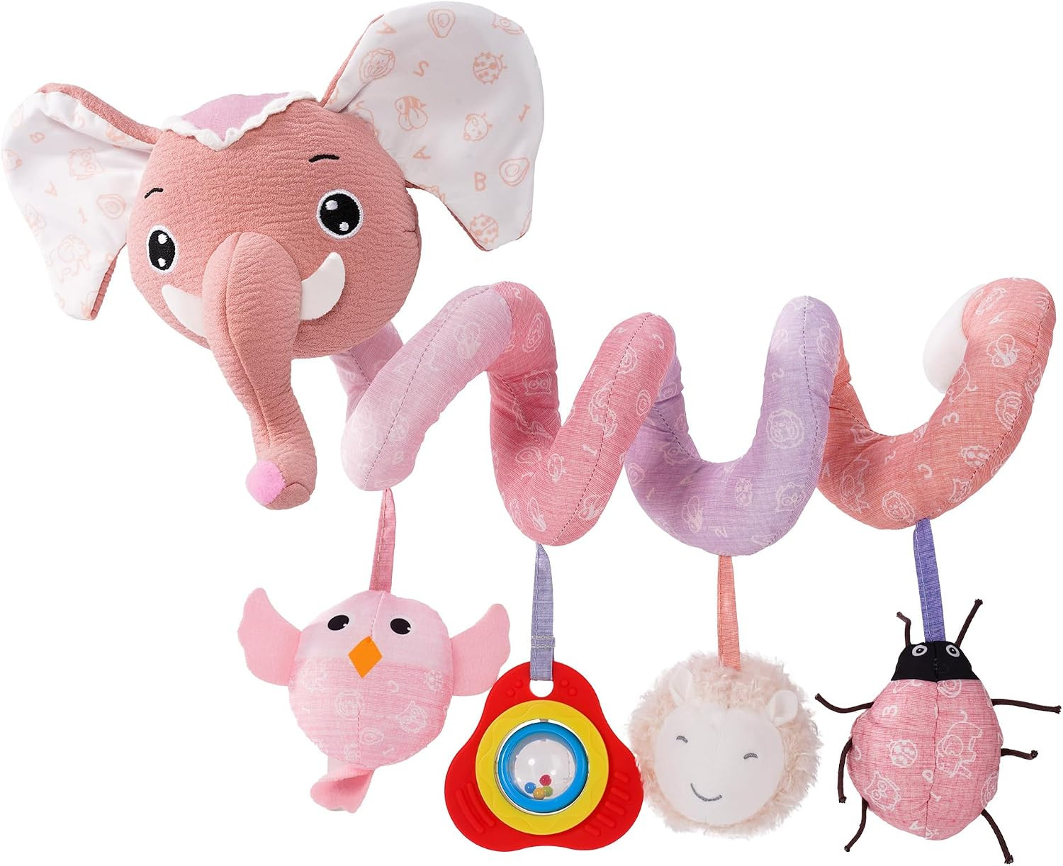 Crib Stroller Car Seat Toys for Baby 0-3-6-9-12 Months, Tummy Time Hanging Senso