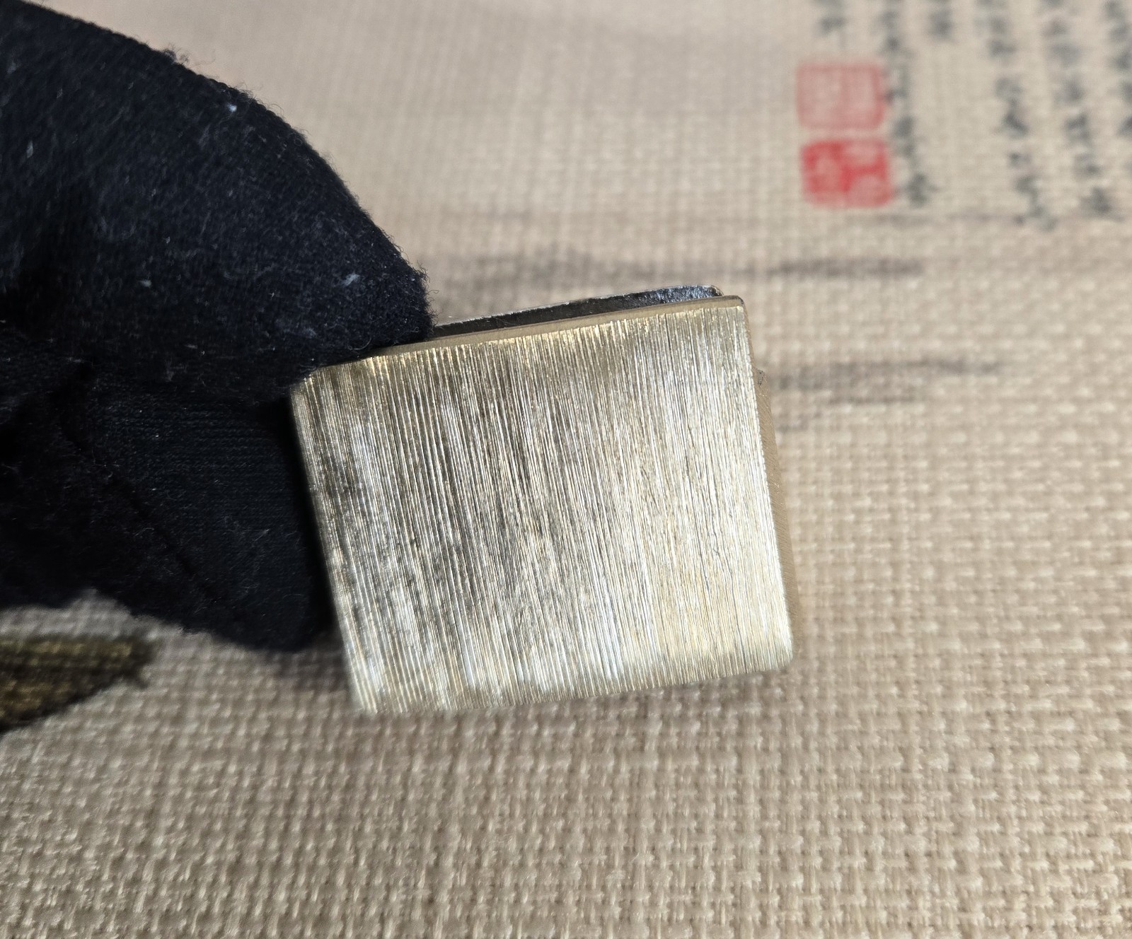 Handmade Brushed Brass Habaki for Japanese Katana Samurai Sword Wakizashi DIY