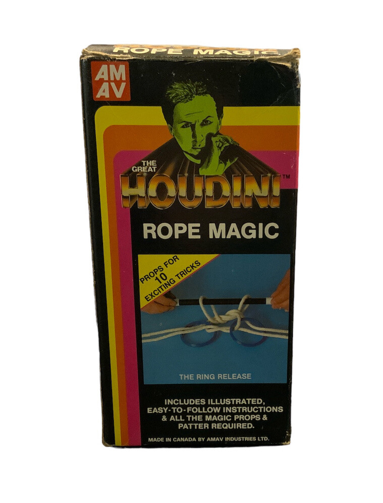 The Great Houdini Rope Magic Magic Kit Set Vintage 1987 (MISSING PIECES)