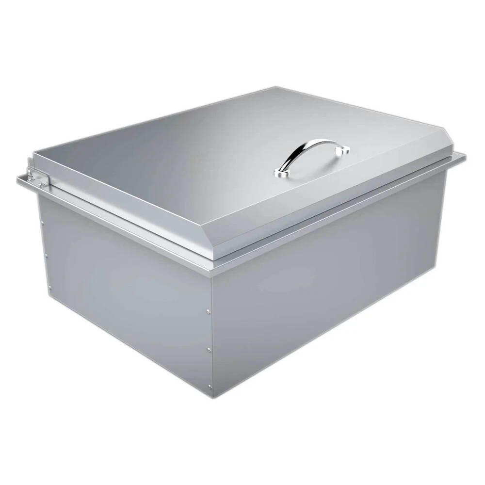 Sunstone Grills 28-In Stainless Steel Outdoor BBQ Kitchen Drop-In Ice Bin Cooler