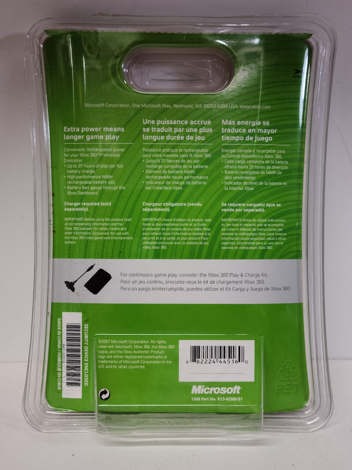 NEW Sealed XBOX 360 Regargable Battery Pack OEM Black