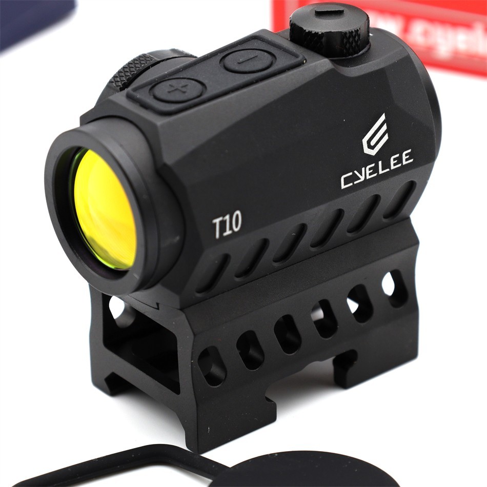 Cyelee T10 Red Dot Sight 2MOA Shake Awake Scope Absolute Co Witness Riser