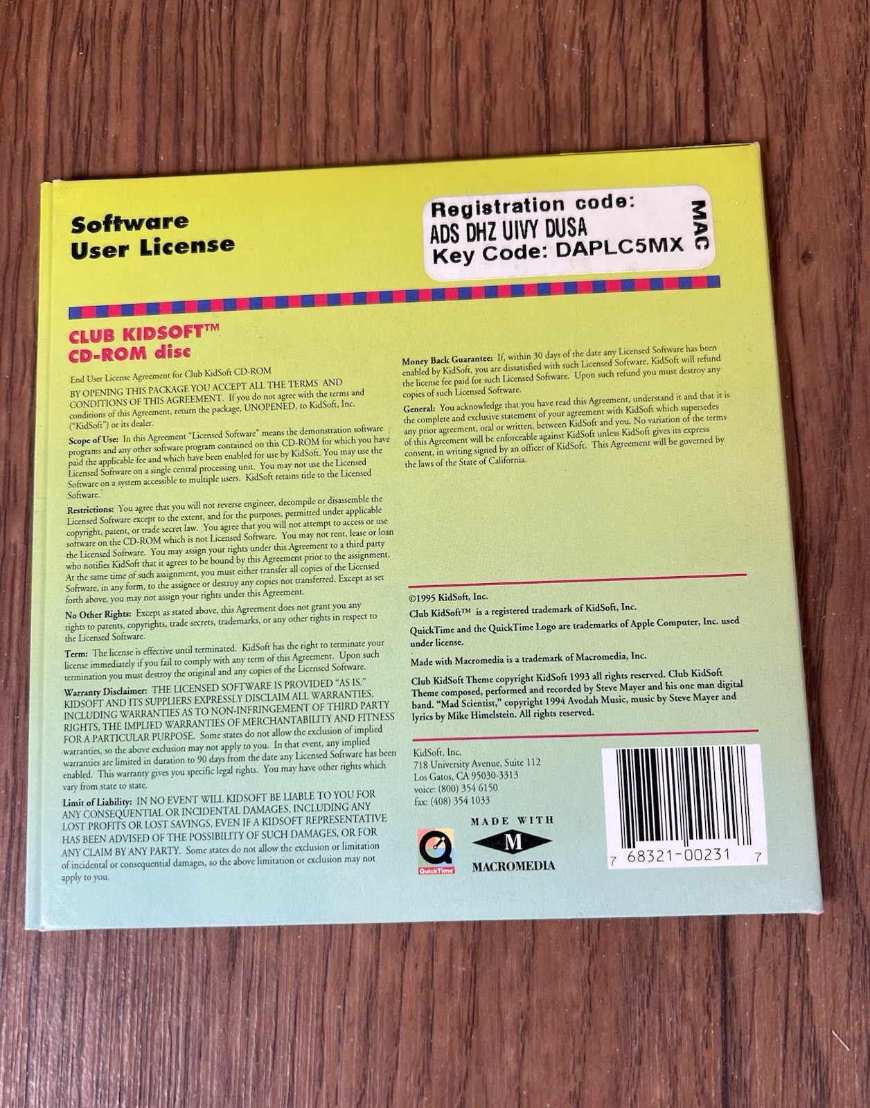 Vintage Club Kidsoft software catalog CD-ROMs 1995 vol 3 issue 1