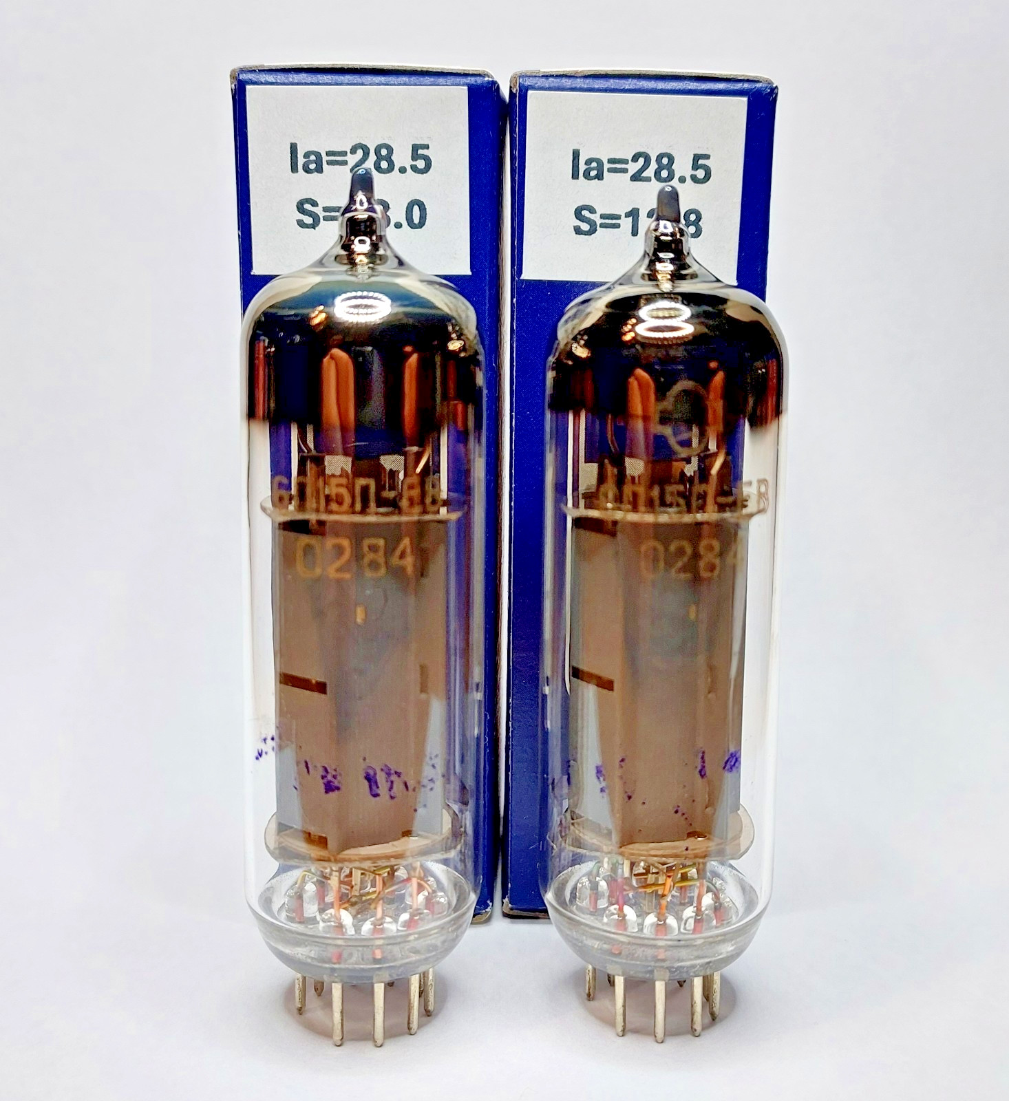 6P15P-EV EL83 6П15П-ЕВ MATCHED PAIR (2pcs) TUBES VALVES NEW NOS Boxed
