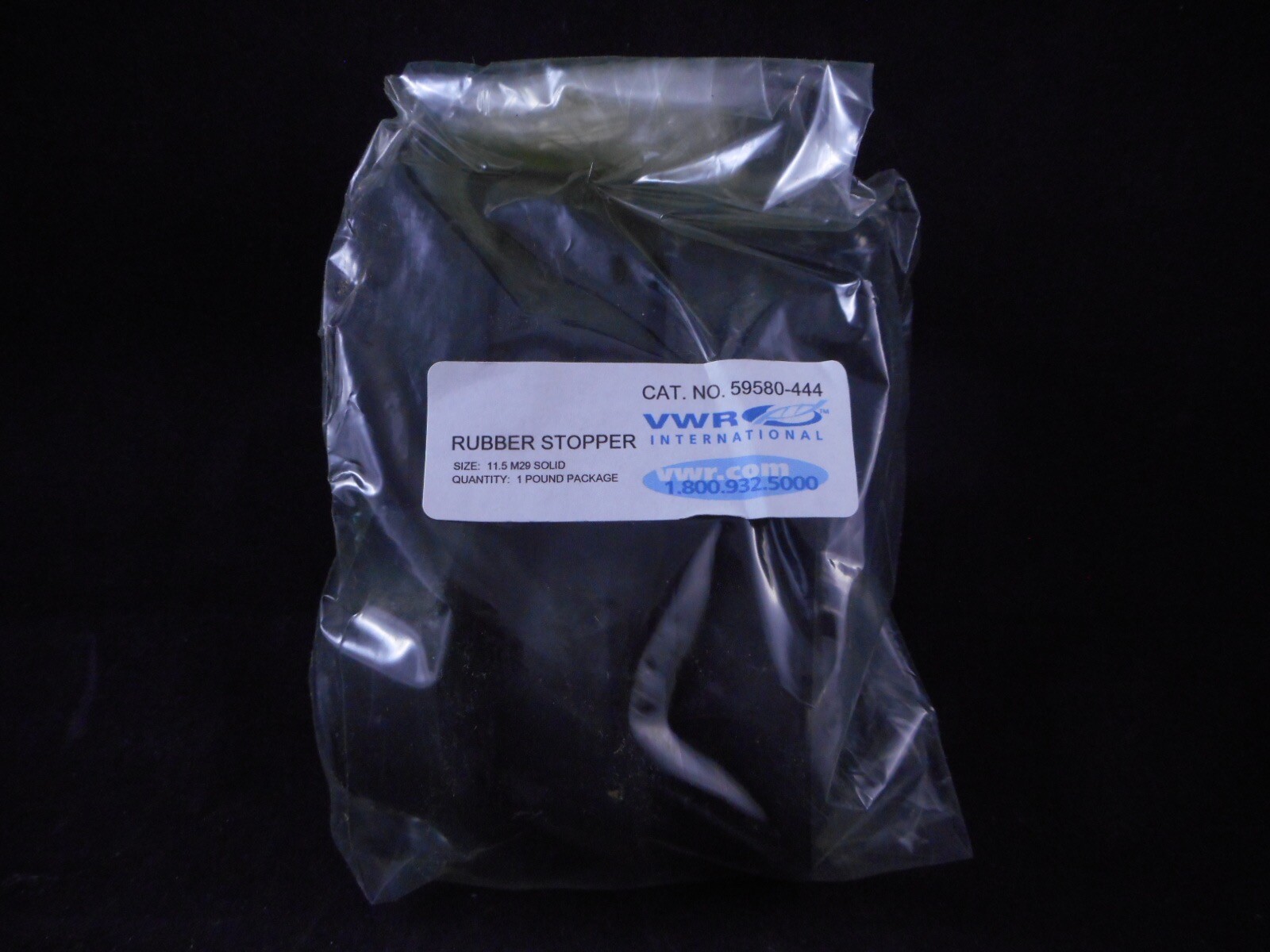 VWR Rubber Stopper #11.5 25mm Length 63mm Top OD 50mm Bottom OD 59580-444 6/PK