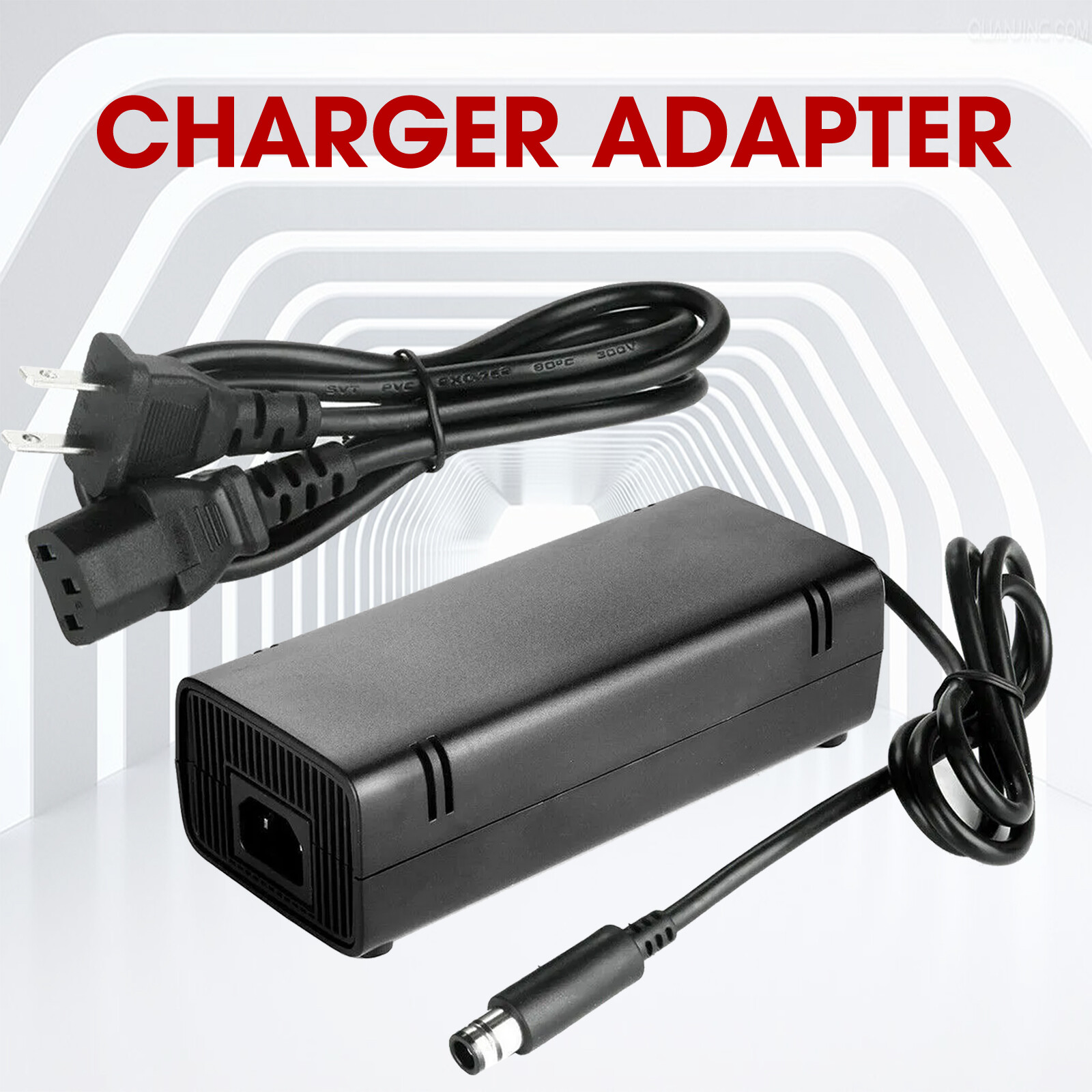 For Xbox 360 E Console Power Supply Brick AC Adapter Charger with Power Cord
