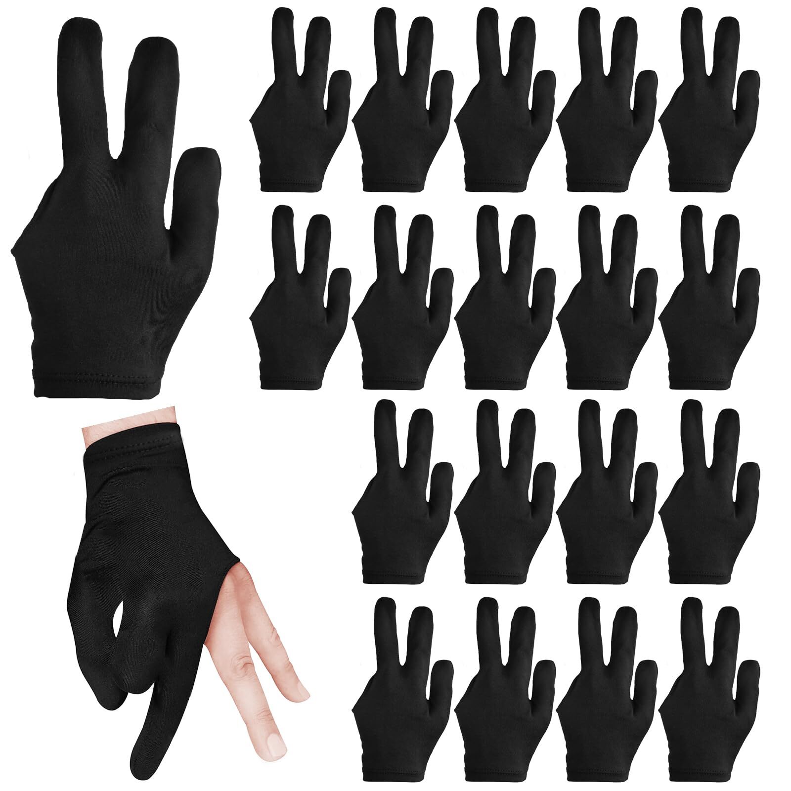 Snooker Pool Billiard Cue Gloves Left And Hand Right Three Finger Accessory