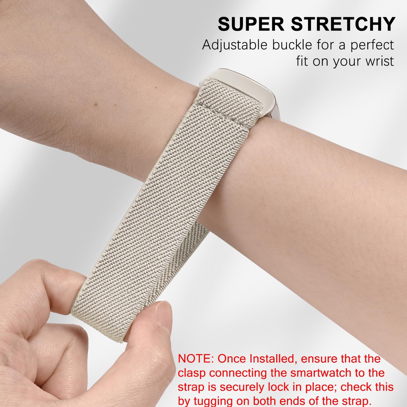 Compatible with Fitbit Charge 6 Watch Bands, 3 Pack Stretchy Nylon Sport Loop...