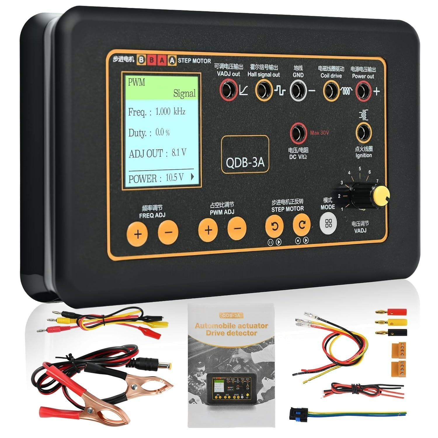 2026 QDB-3A Auto Ignition Coil Tester Idle Stepper Motor Solenoid Valve Injector