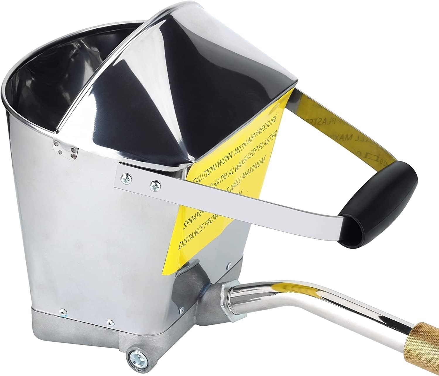 Cement Mortar Stucco Sprayer with 4 Replaceable Spray Jets Plaster Hopper for Wa