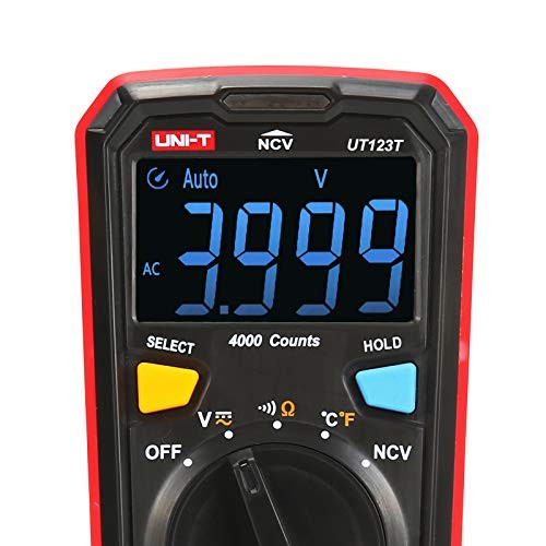 Residential Multimeter Kit Digital Voltmeter Ohm Meter 4000 Counts Auto UT123T