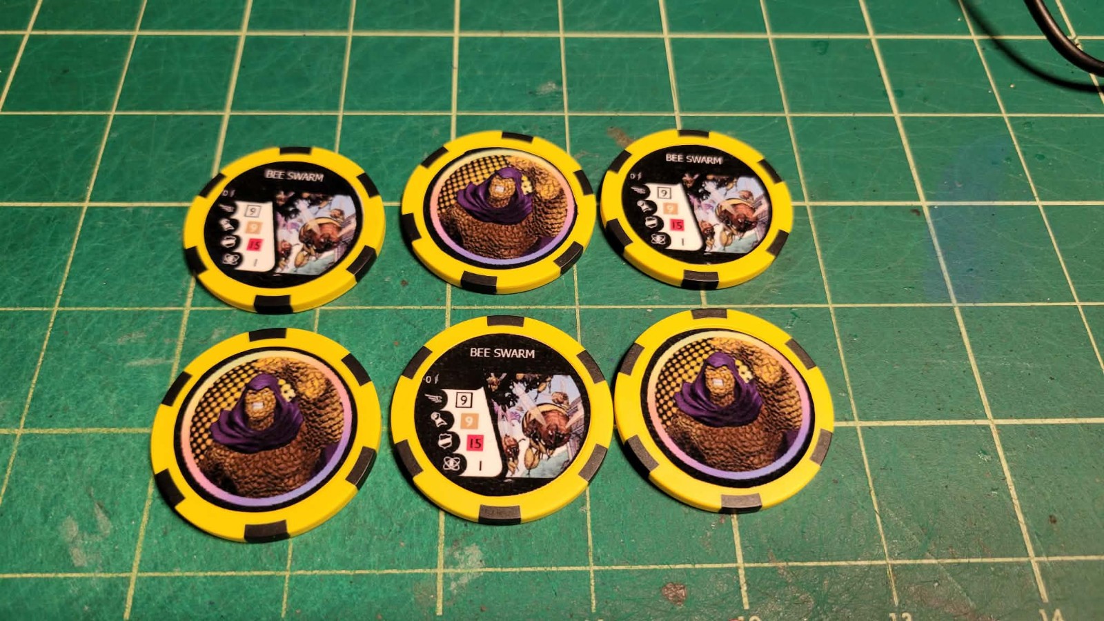 Heroclix Custom Bee Swarm Tokens 3x Bystanders for Swarm L054B from Spider-Verse