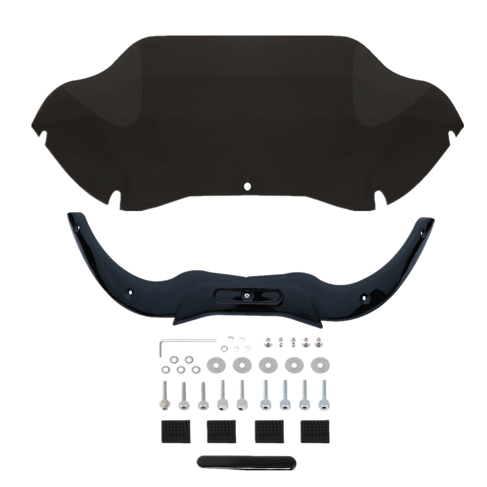 9.5'' Windshield Windscreen Black Trim Fit For Harley Touring Road Glide 2004-13