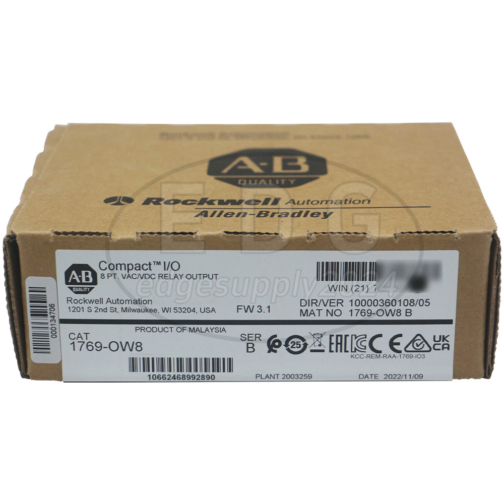 New Sealed Allen Bradley 1769-OW8 SER B CompactLogix Relay Output Module 1769OW8