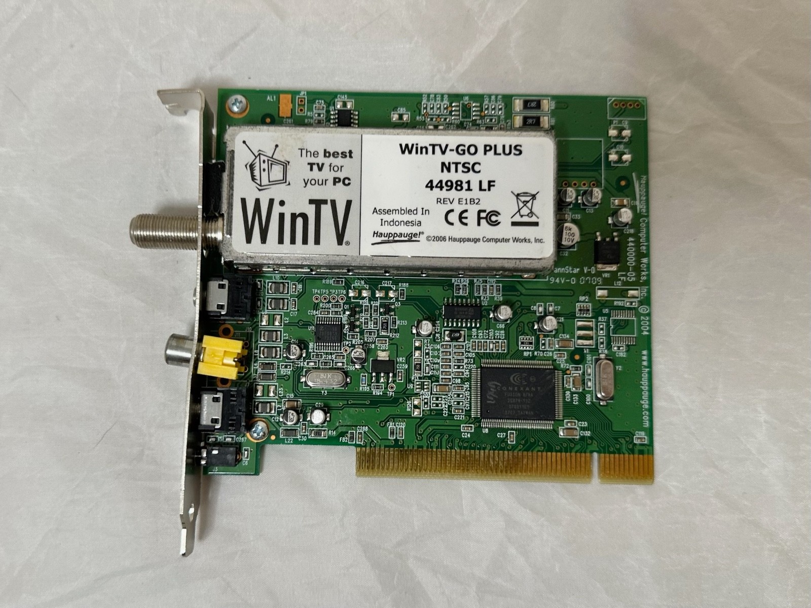 Hauppauge WinTV Go Plus NTSC PCI TV Tuner Analog Video Capture Card
