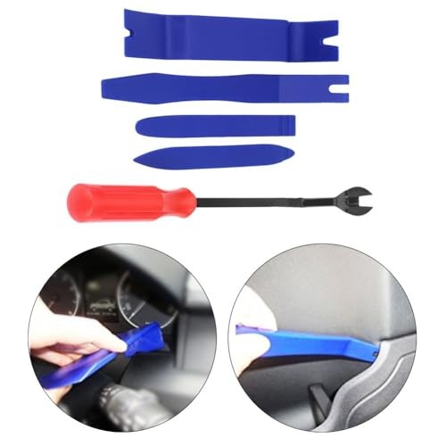 5 Pcs Auto Trim Removal Tools Set – Plastic & Metal Panel Clip Pry Tool for