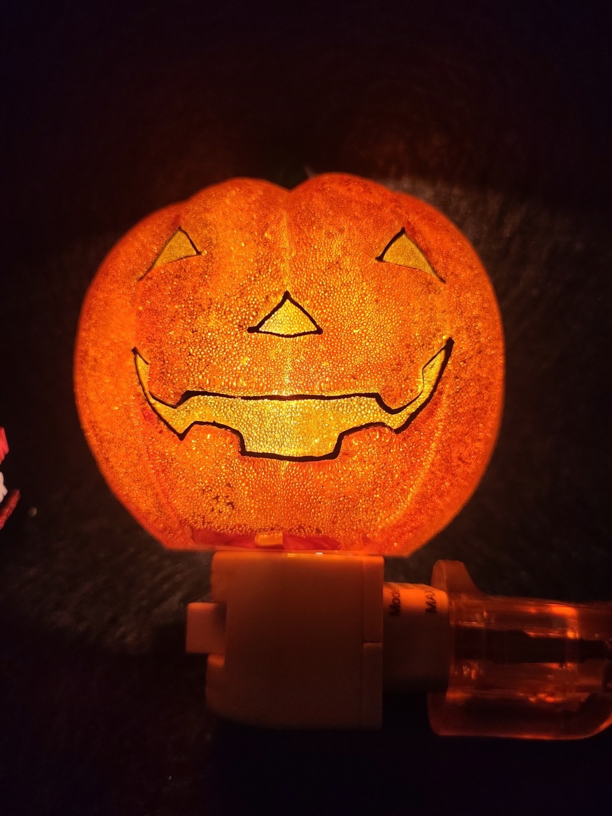 Kohl's Halloween Pumpkin Night Light Plug-In Orange Jack-O-Lantern Holiday Decor
