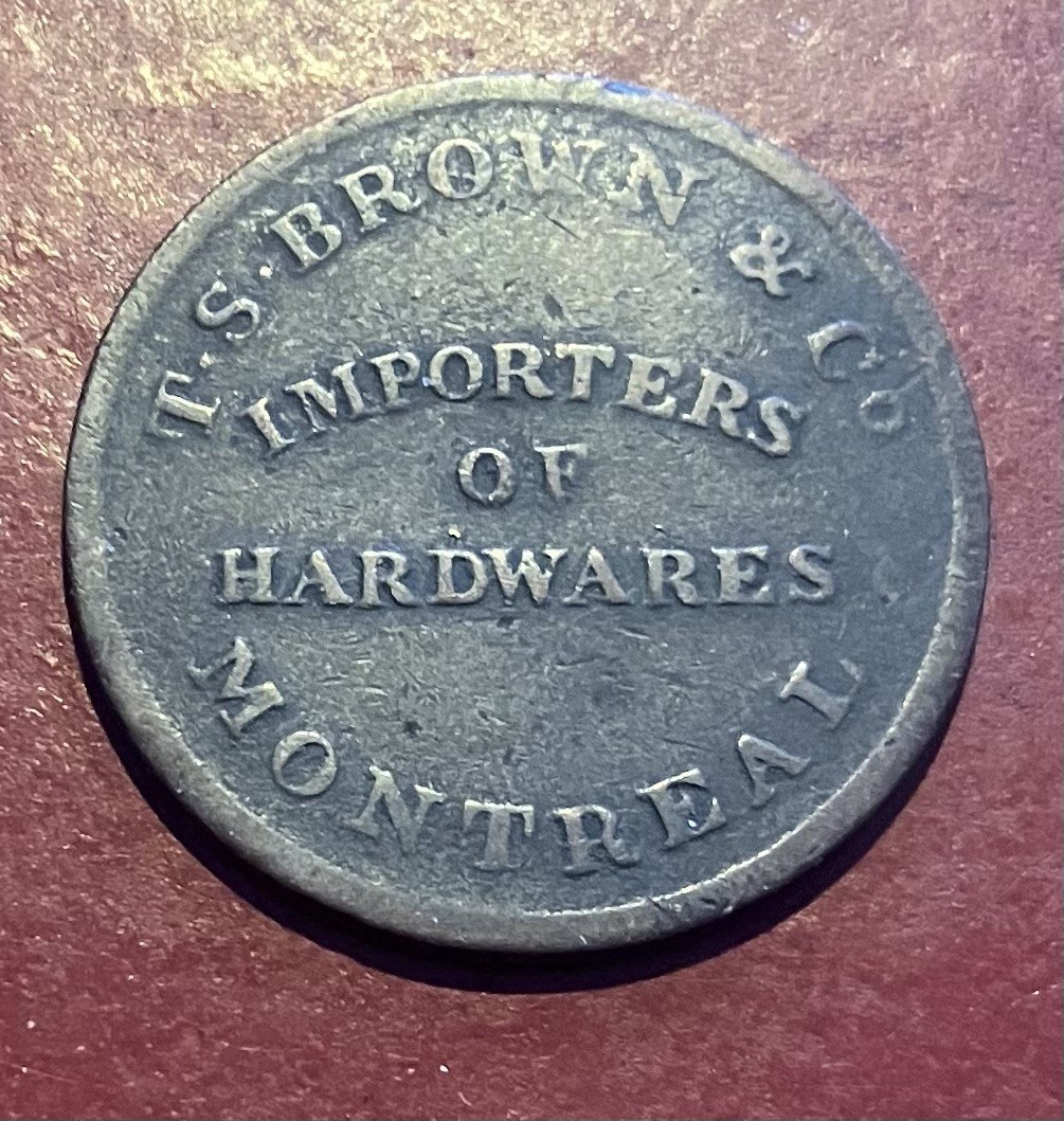 Canadian Provinces Montreal T.S Brown & Co. 1832 1/2 Penny.Scarce