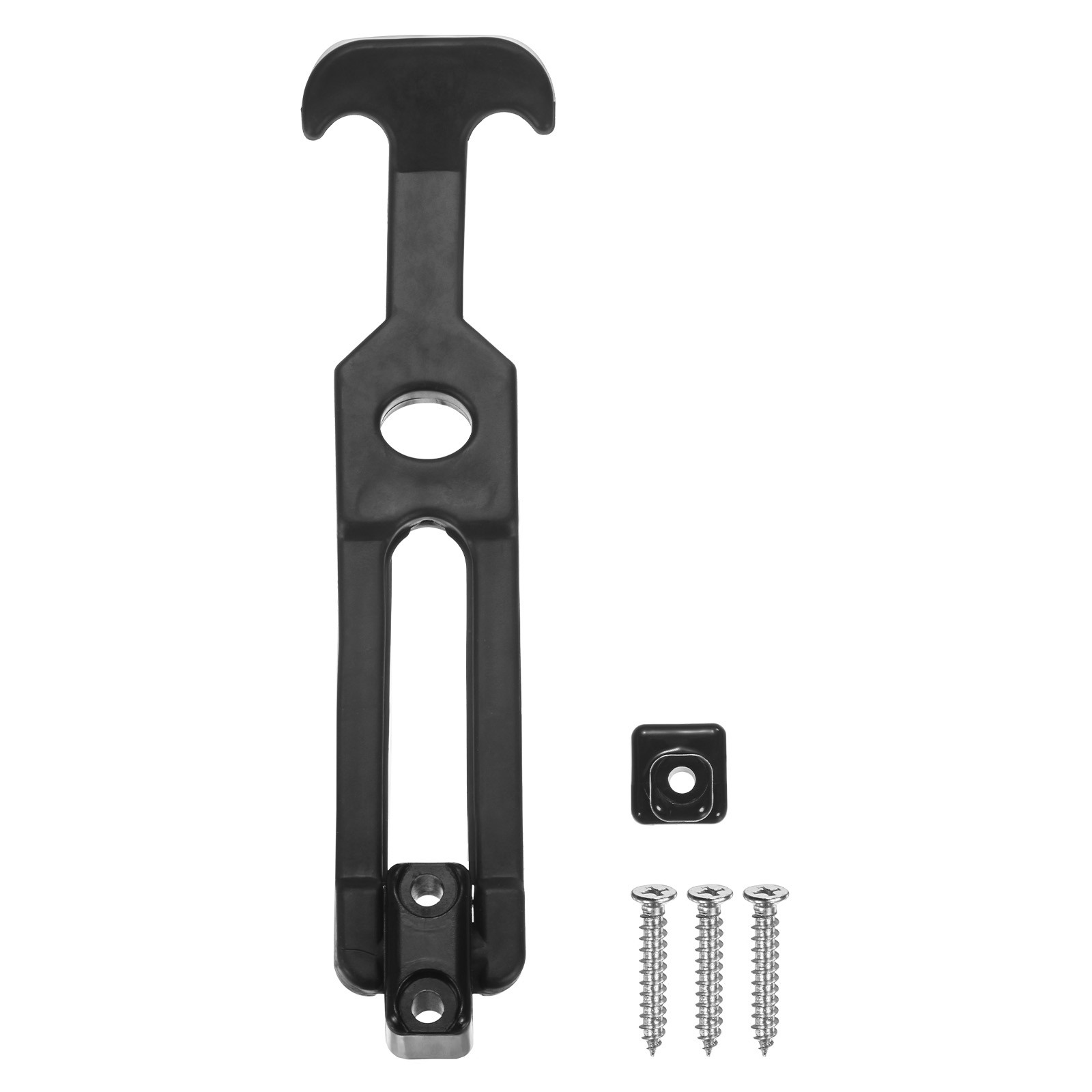 1-Pack T-Handle Rubber Flexible Draw Latches,5.9" Latches for Toolbox, Black