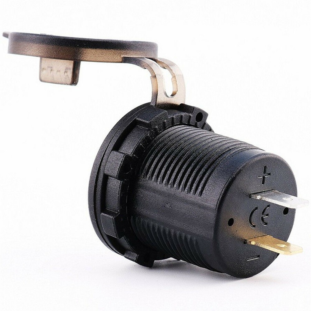 Blue Socket Motorcycle USB Fast Socket Volt Meter Waterproof Brand new