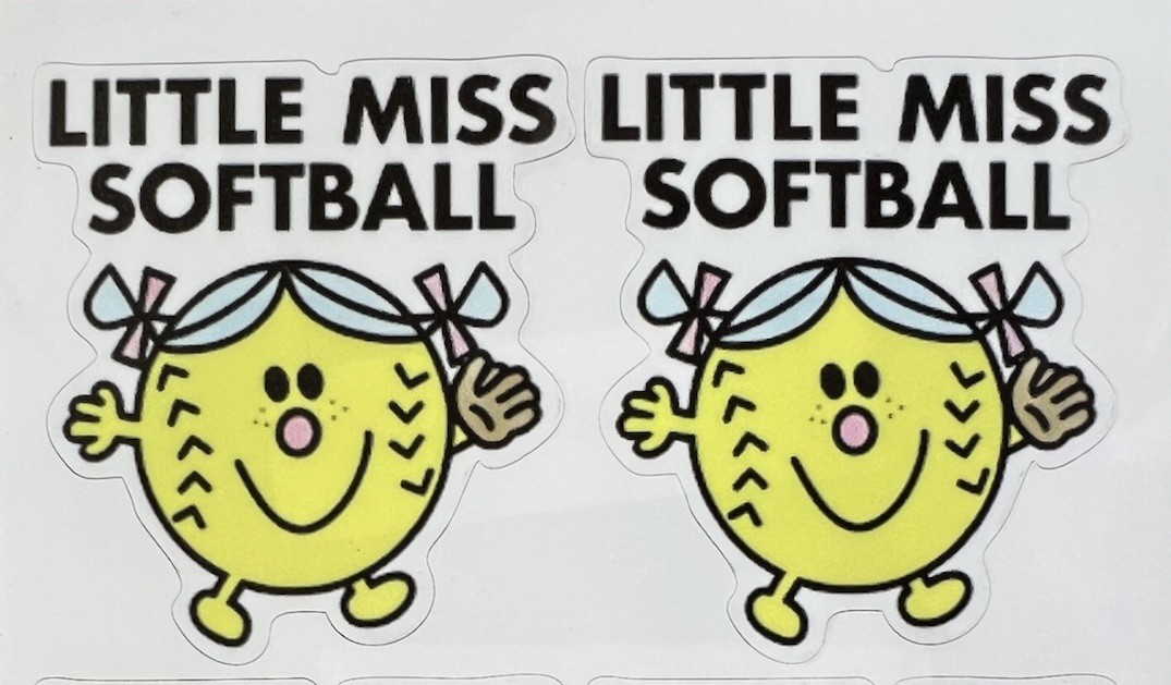 Little Miss Softball Decals (2)