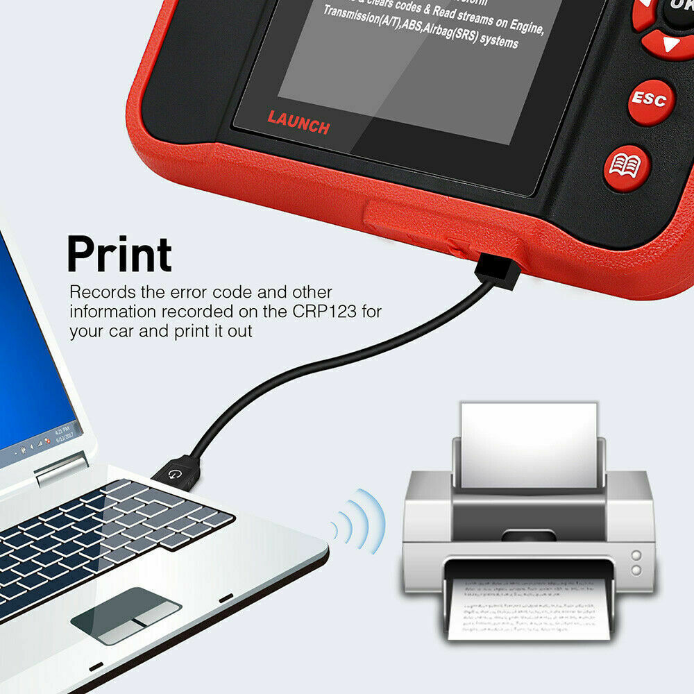 2023 LAUNCH CRP123 Elite Car OBD2 Diagnostic Scanner ABS SRS Engine Code Reader