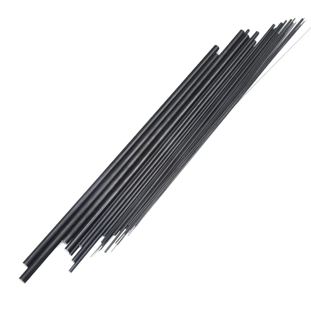 5pcs 4mm Diameter 500mm Length Carbon Fiber Rods Matte Surface Models
