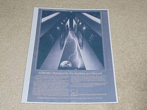 A/D/S L2030 Speaker Ad, 1981, 1 pg, Article, Rare! ADS