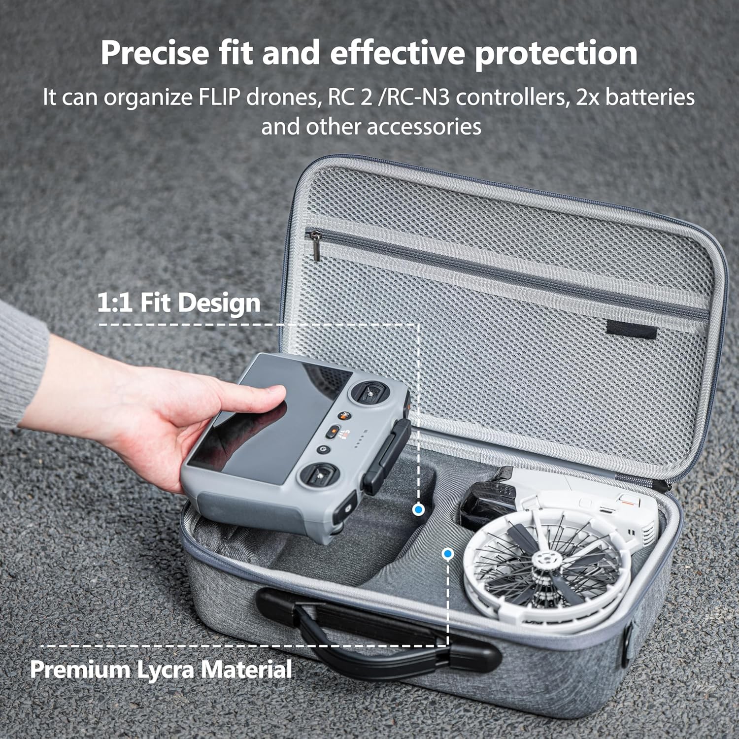 Carrying Case Shoulder Bag for DJI Flip Drone/Batteries/RCRemote Controller