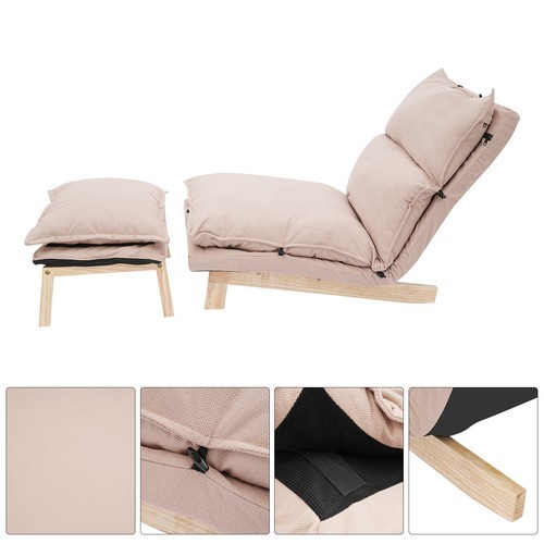 Lounge Chair, Single Lazy Sofa Leisure Balcony Adjustable Recliner USA