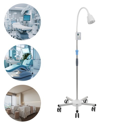 7*3W Adjustable Height LED Examination Light Floor Standing Examination Lamp 360