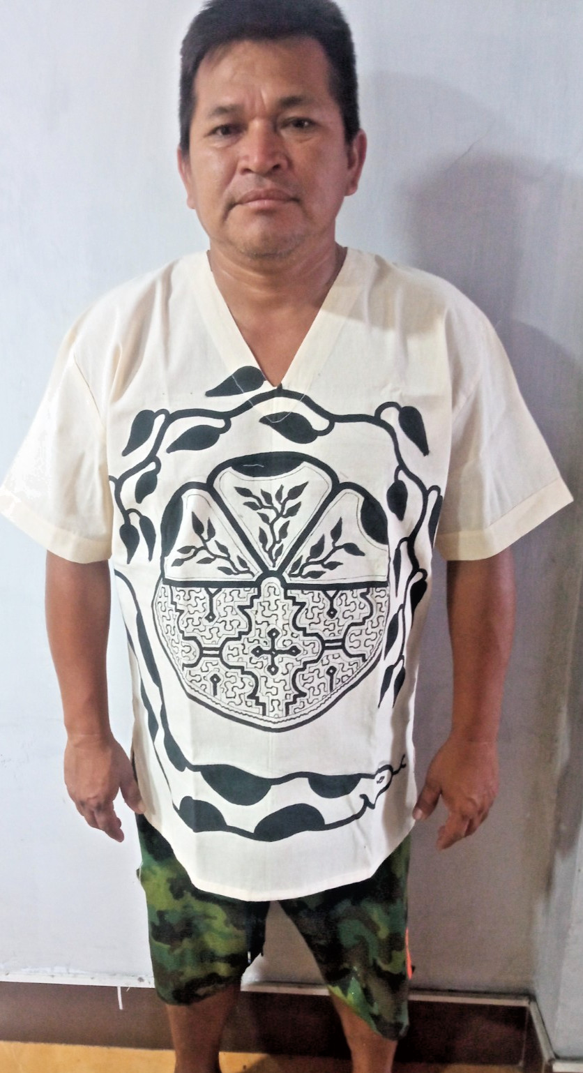 Shipibo Native unisex painted shirt
