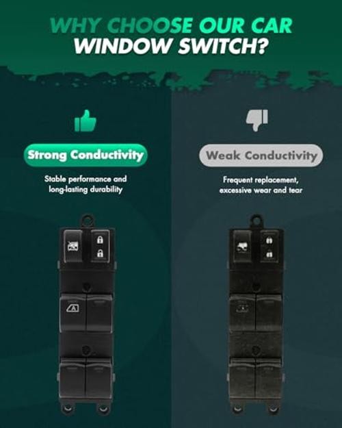 Driver Side Power Master Window Switch Black,Power Window Master Switch