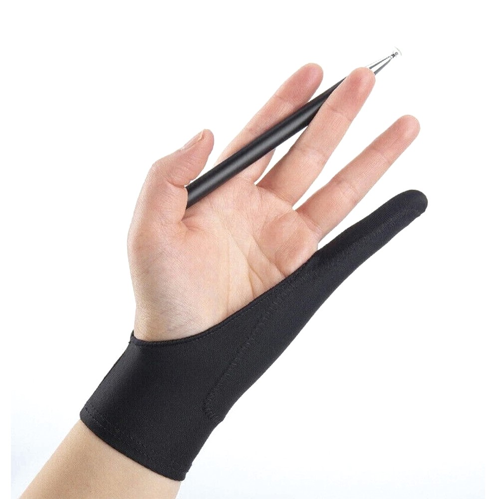 1Pc Two Finger Anti-fouling Glove Drawing & Pen Graphic Tablet Pad For Artist