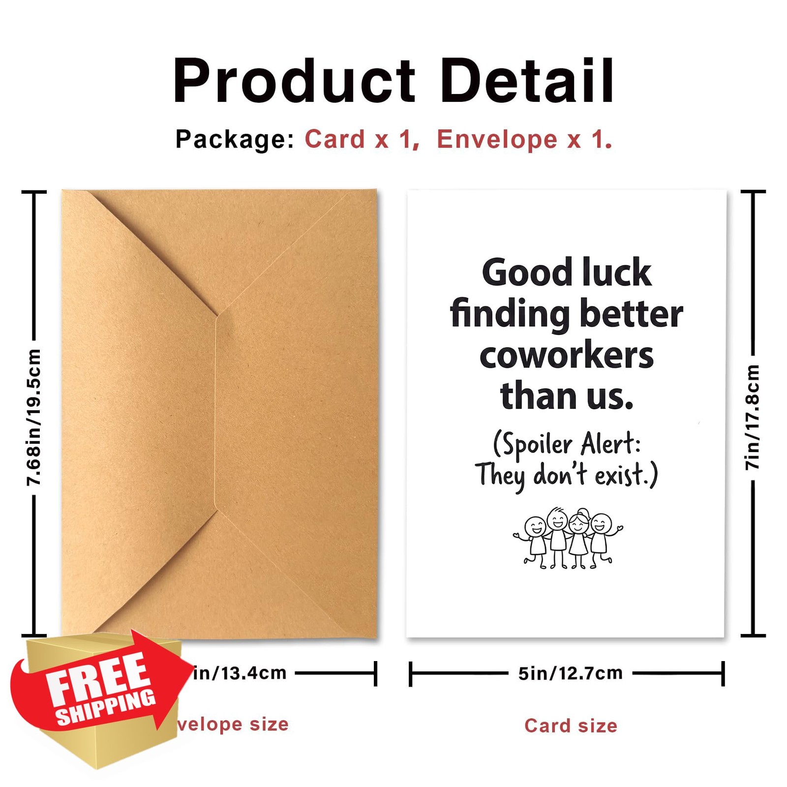 KINGNAME Funny New Job Card for Coworker Going Away Gift
