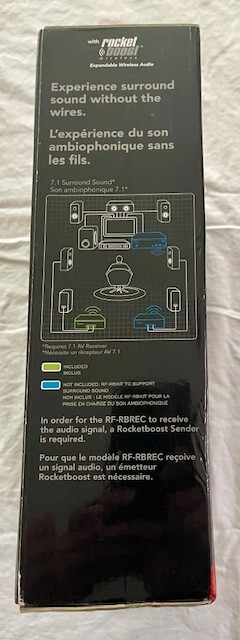 ROCKETFISH Wireless Amplified Audio Receiver RF-RBREC Expandable Wireless Audio